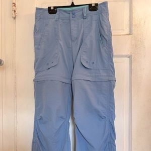 REI girls sky blue convertible cargo shorts/pants in size large 12/14